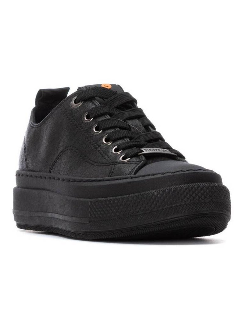 Baskets sport femme à lacets Noir - Kiabi