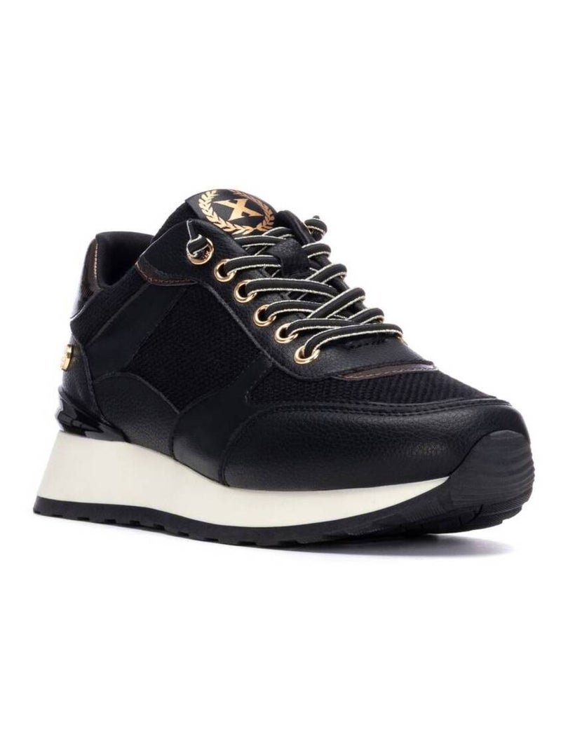 Baskets sport femme à lacets Noir - Kiabi