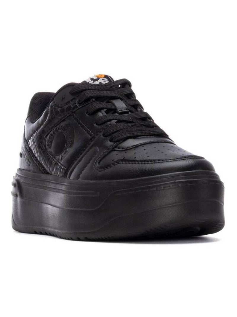 Baskets sport femme à lacets Noir - Kiabi