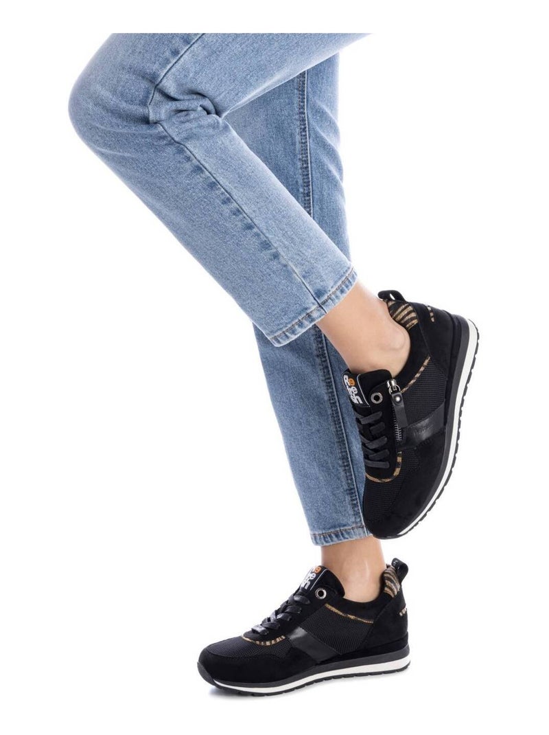 Baskets sport femme à lacets Noir - Kiabi