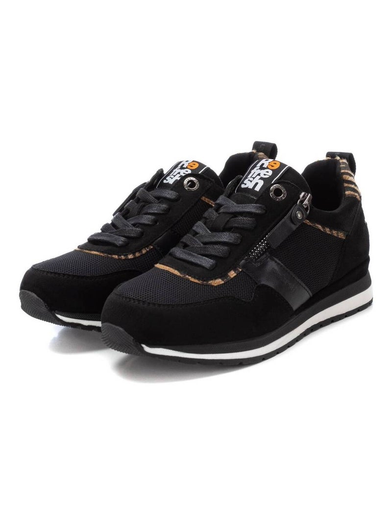 Baskets sport femme à lacets Noir - Kiabi