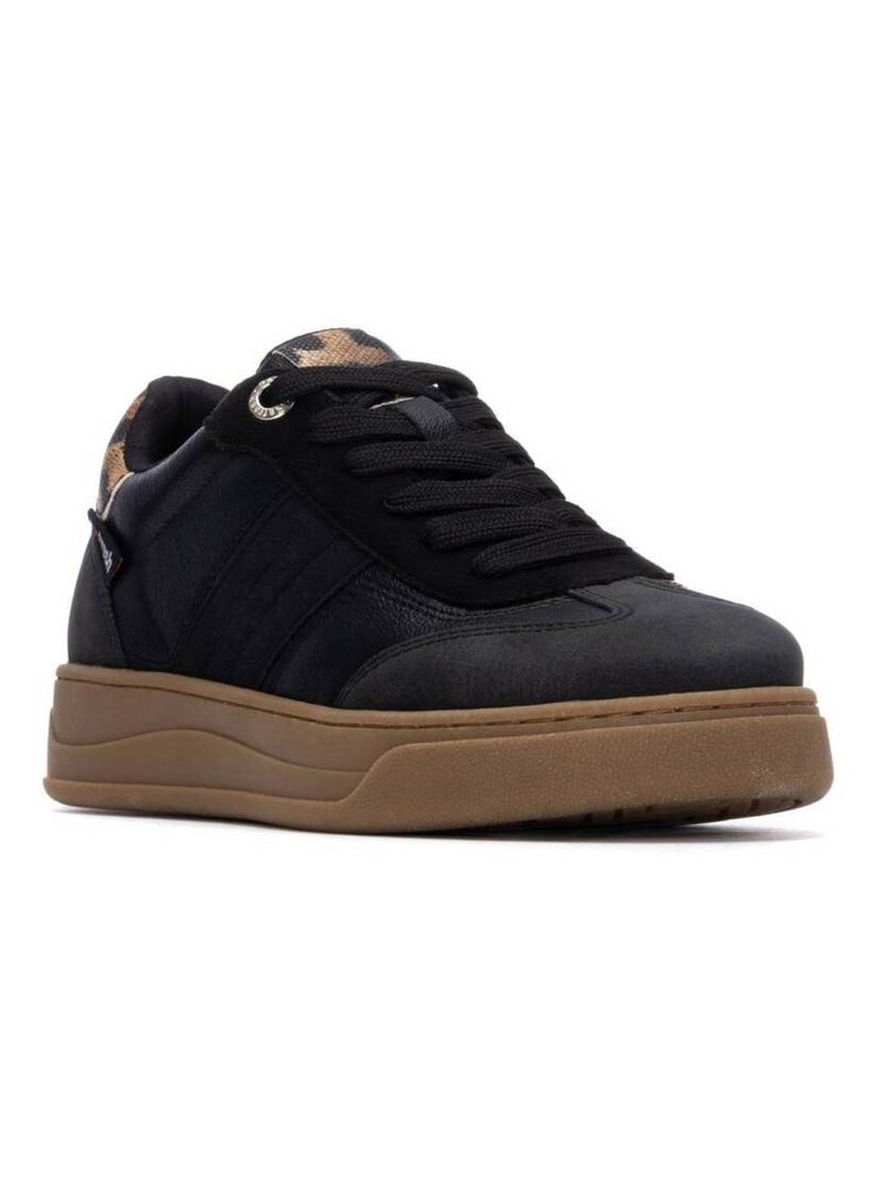 Baskets sport femme à lacets Noir - Kiabi