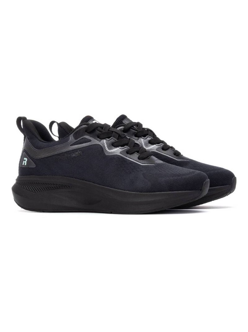 Baskets sport femme à lacets Noir - Kiabi