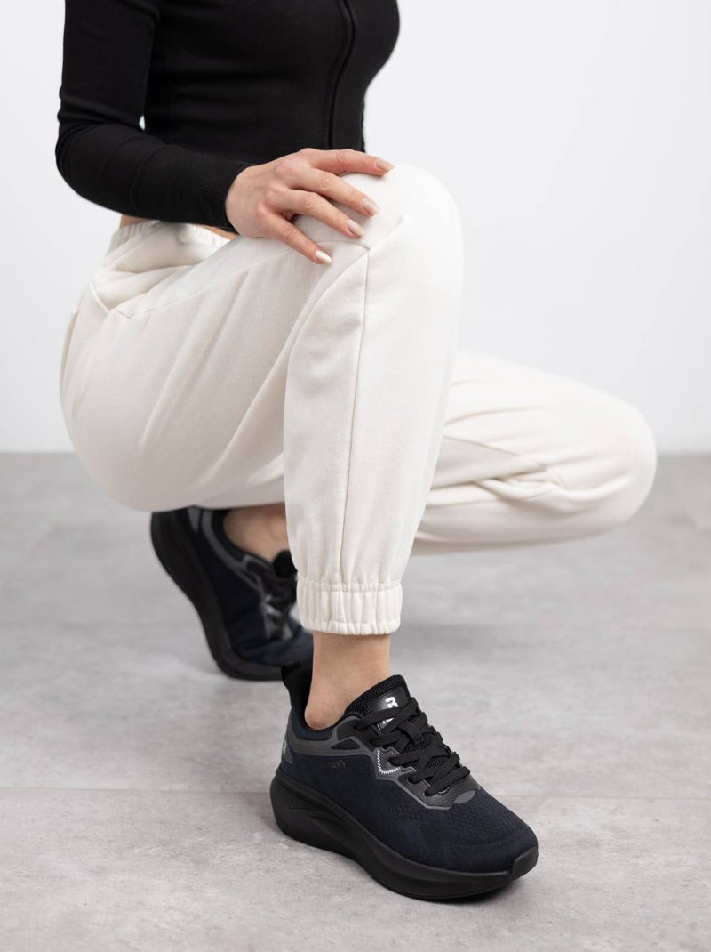 Baskets sport femme à lacets Noir - Kiabi
