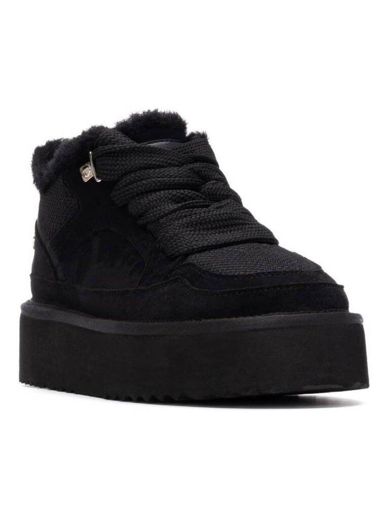 Baskets sport femme à lacets Noir - Kiabi
