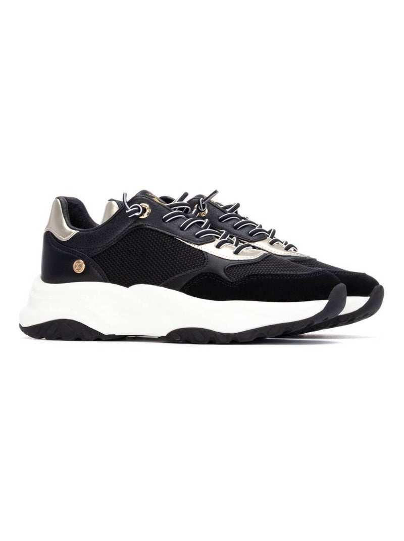 Baskets sport femme à lacets Noir - Kiabi