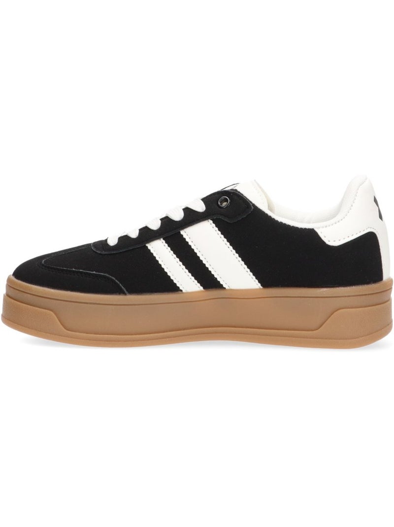 Baskets sport femme à lacets Noir - Kiabi