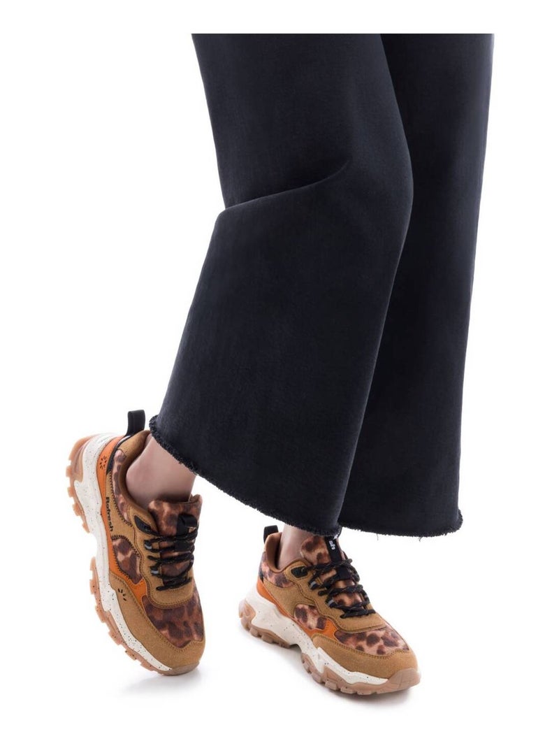 Baskets sport femme à lacets Noir Marron - Kiabi