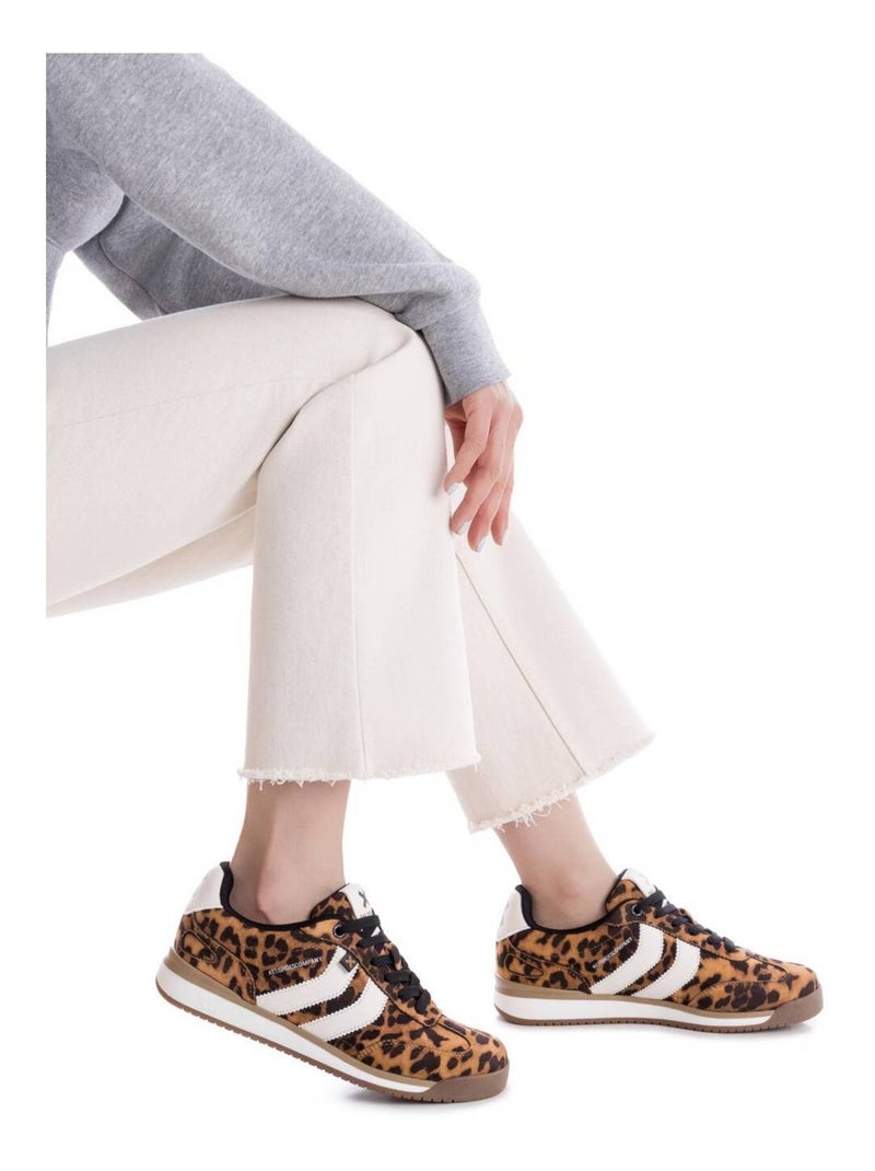 Baskets sport femme à lacets Noir Marron - Kiabi