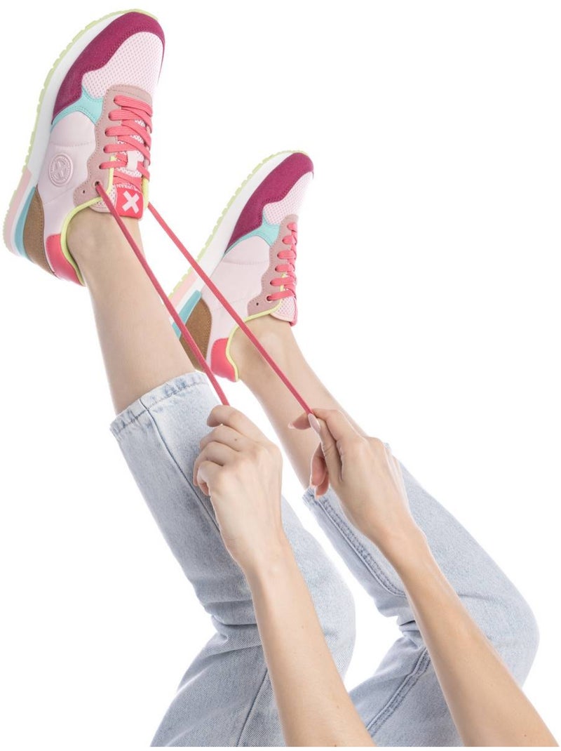 Baskets sport femme à lacets Rose - Kiabi