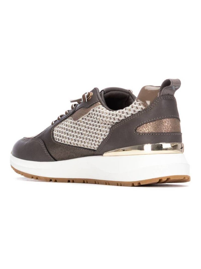 Baskets sport femme à lacets Taupe - Kiabi