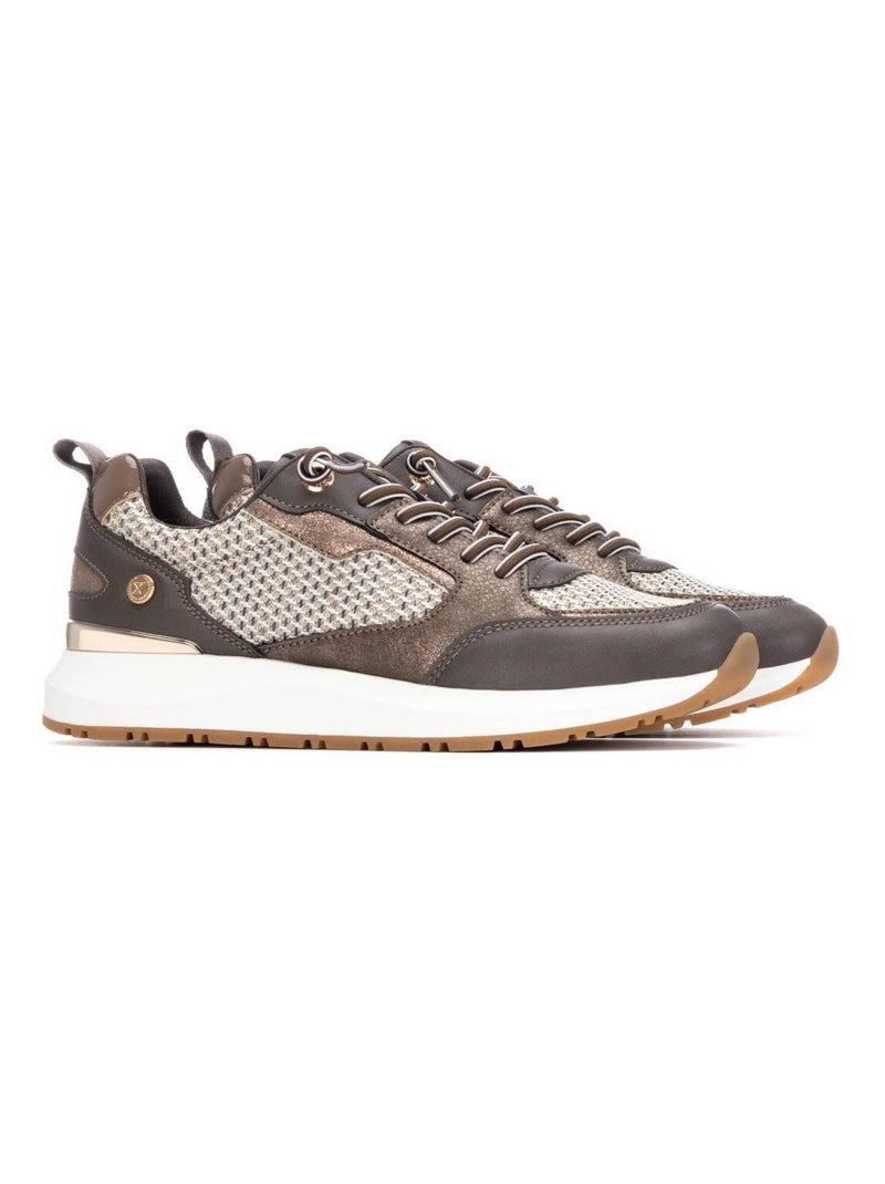 Baskets sport femme à lacets Taupe - Kiabi
