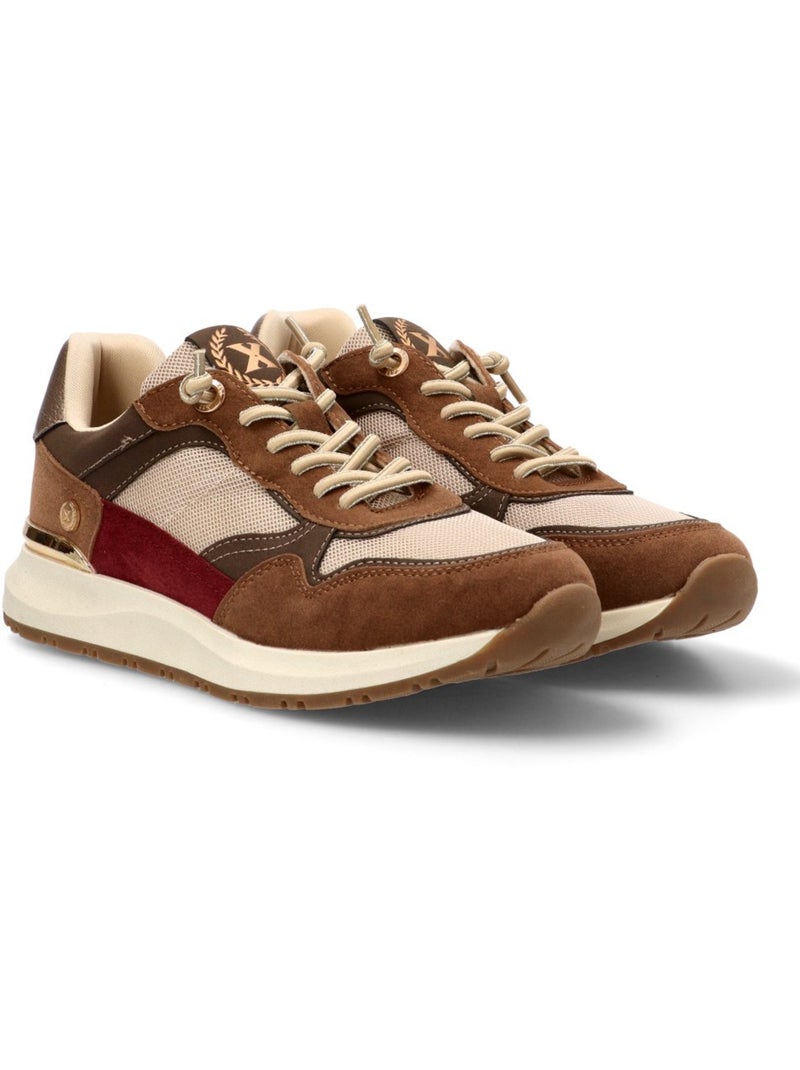 Baskets sport femme à lacets Taupe - Kiabi