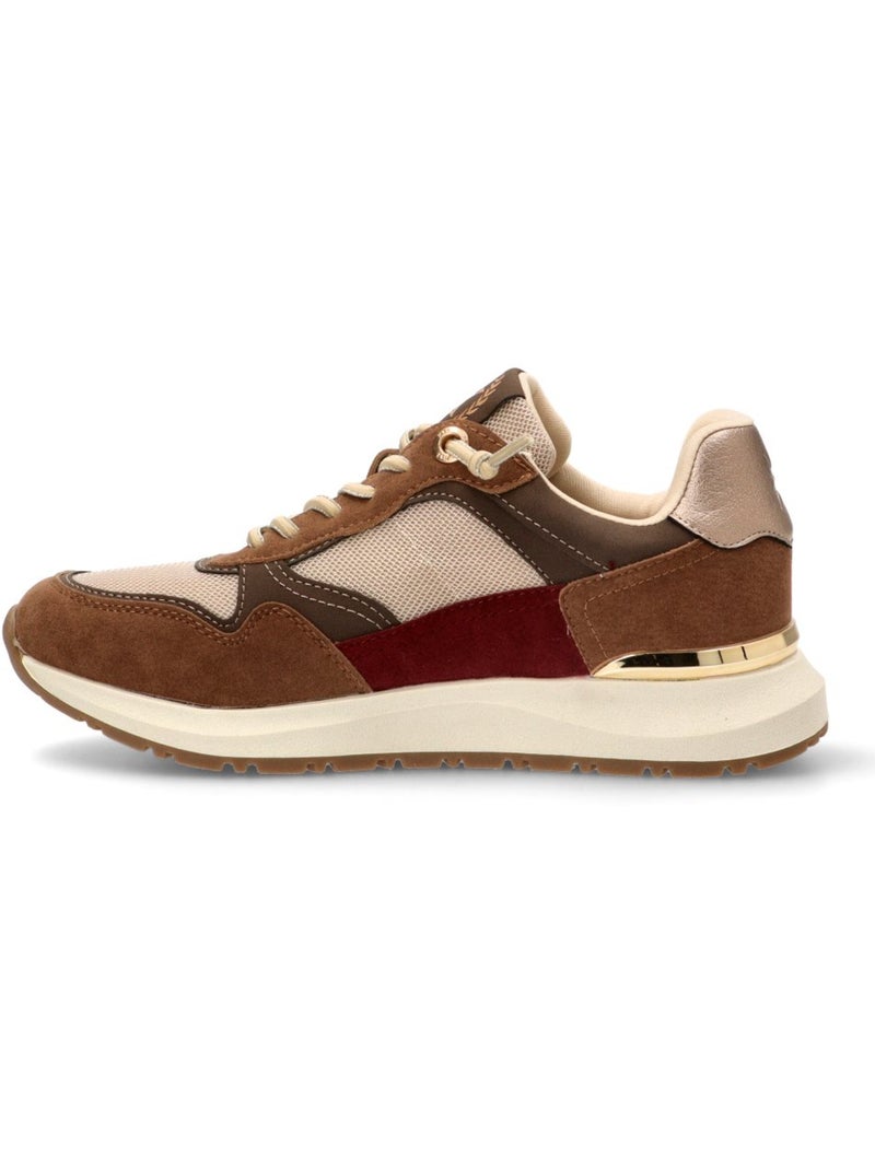 Baskets sport femme à lacets Taupe - Kiabi