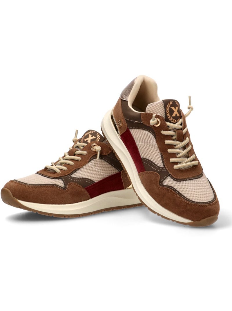Baskets sport femme à lacets Taupe - Kiabi