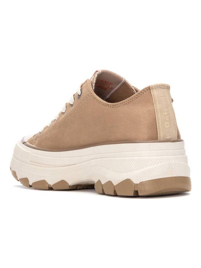 Baskets sport femme à lacets Taupe - Kiabi