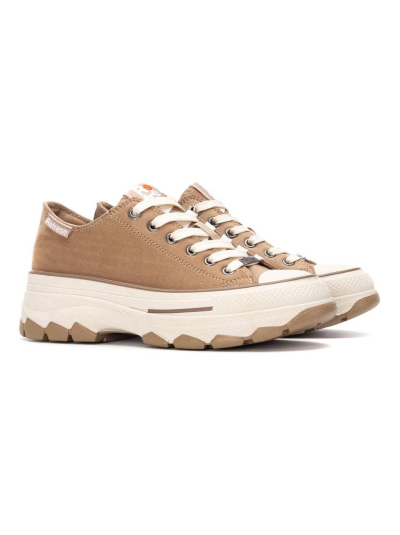Baskets sport femme à lacets Taupe - Kiabi