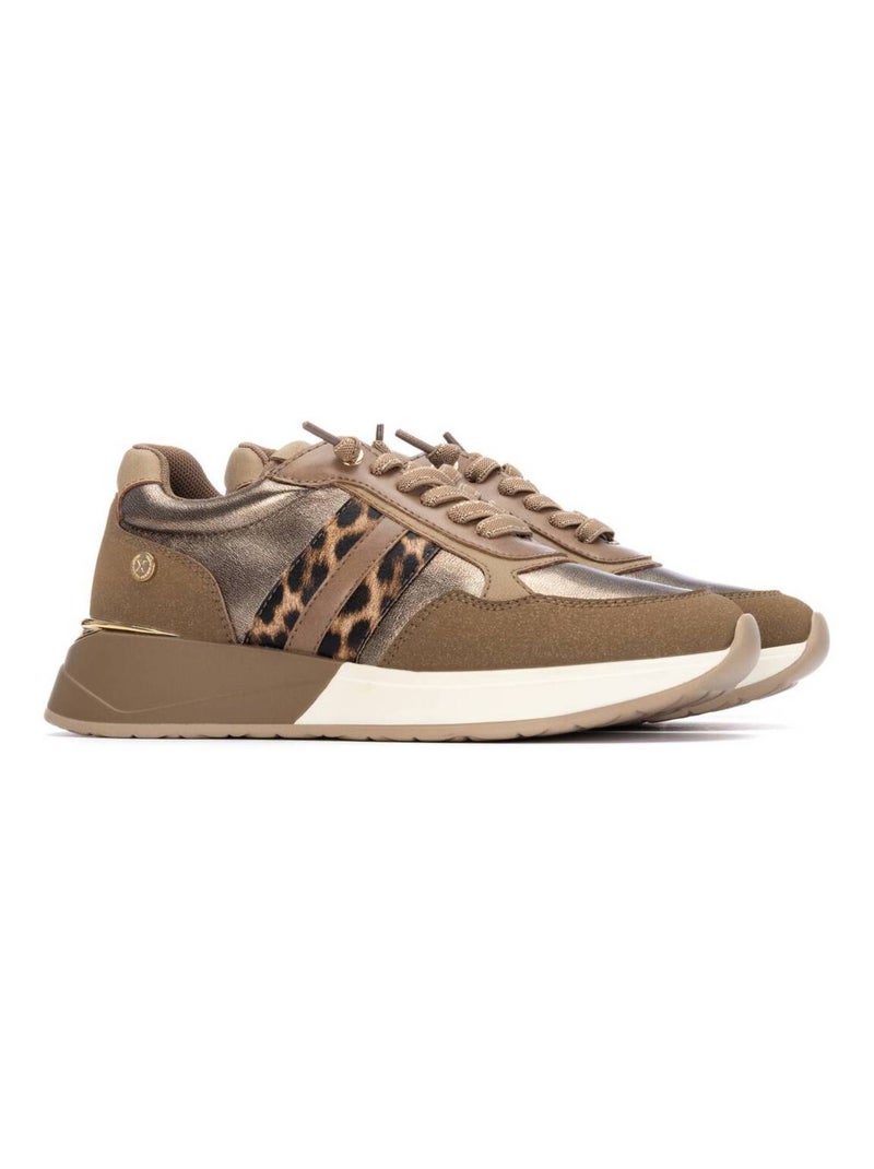 Baskets sport femme à lacets Taupe - Kiabi
