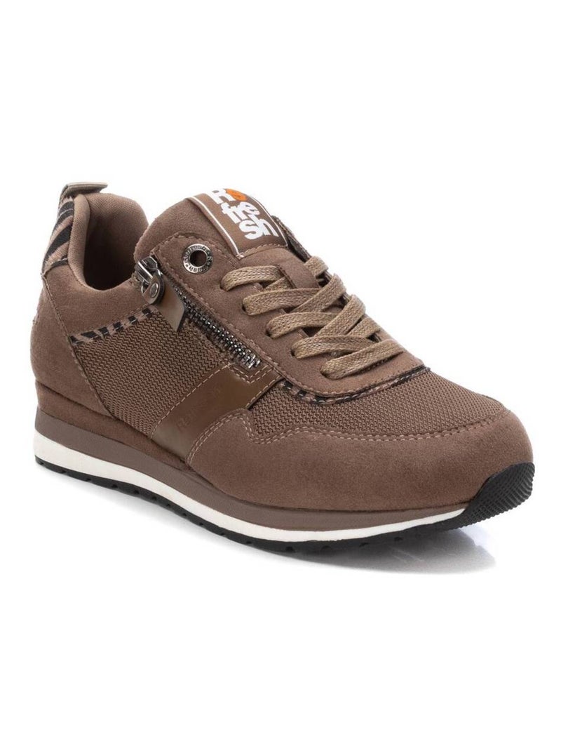 Baskets sport femme à lacets Taupe - Kiabi