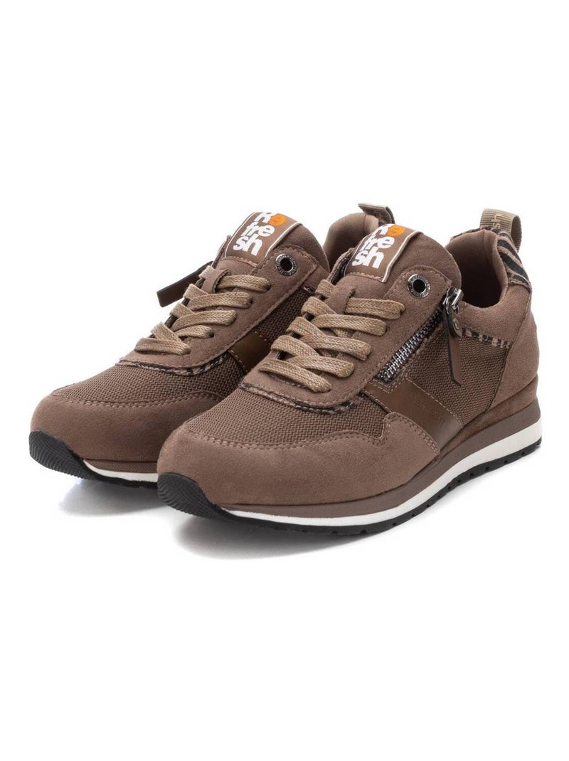 Baskets sport femme à lacets Taupe - Kiabi
