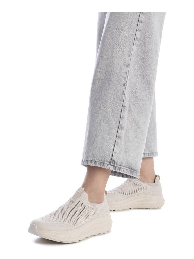 Baskets sport femme élastiques Beige - Kiabi