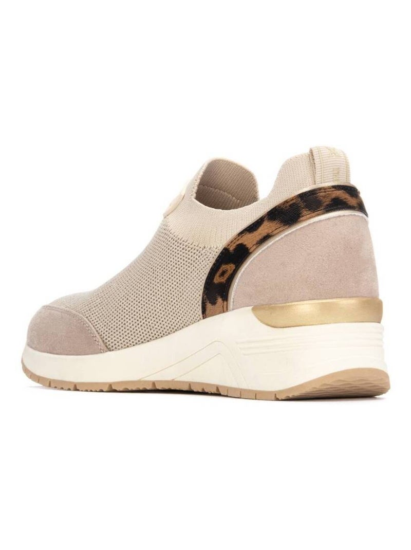 Baskets sport femme élastiques Beige - Kiabi