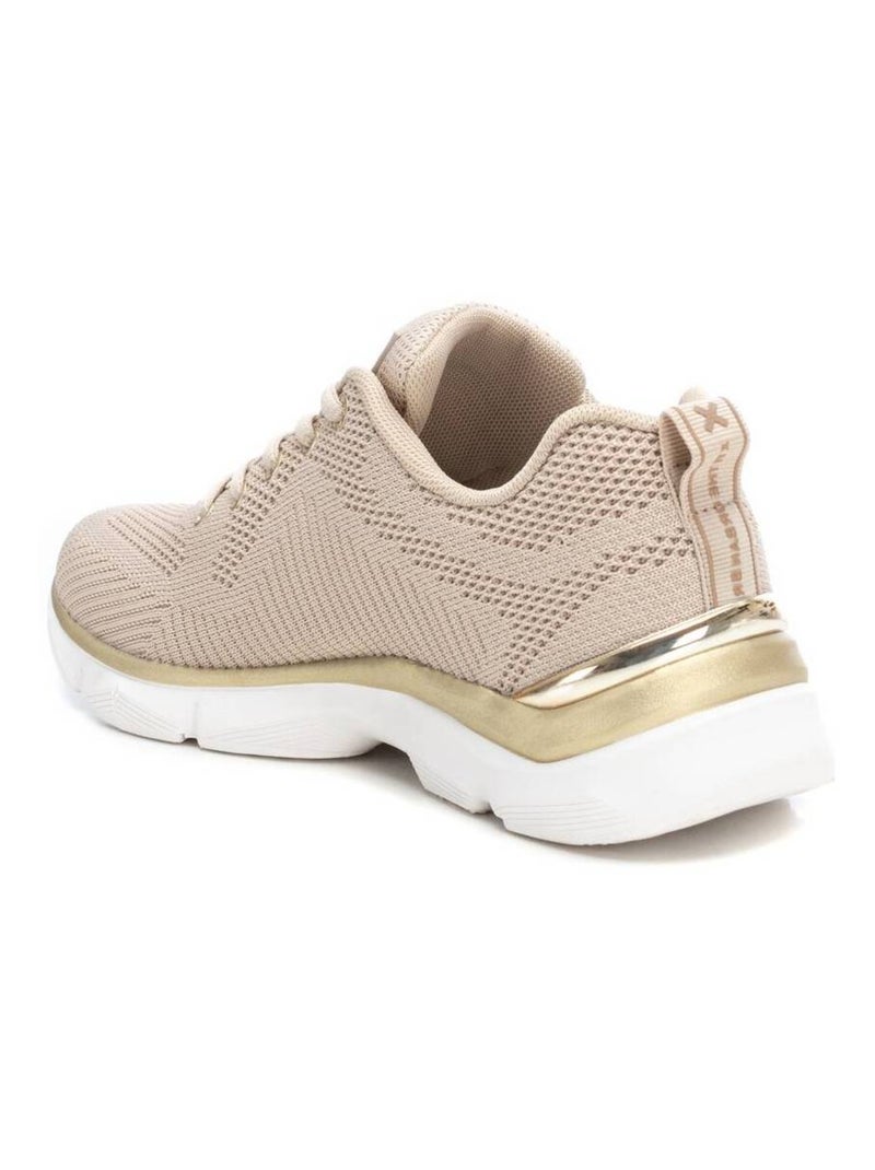 Baskets sport femme élastiques Beige - Kiabi