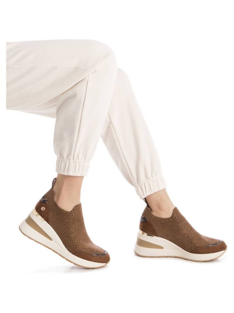 Baskets sport femme élastiques Marron - Kiabi
