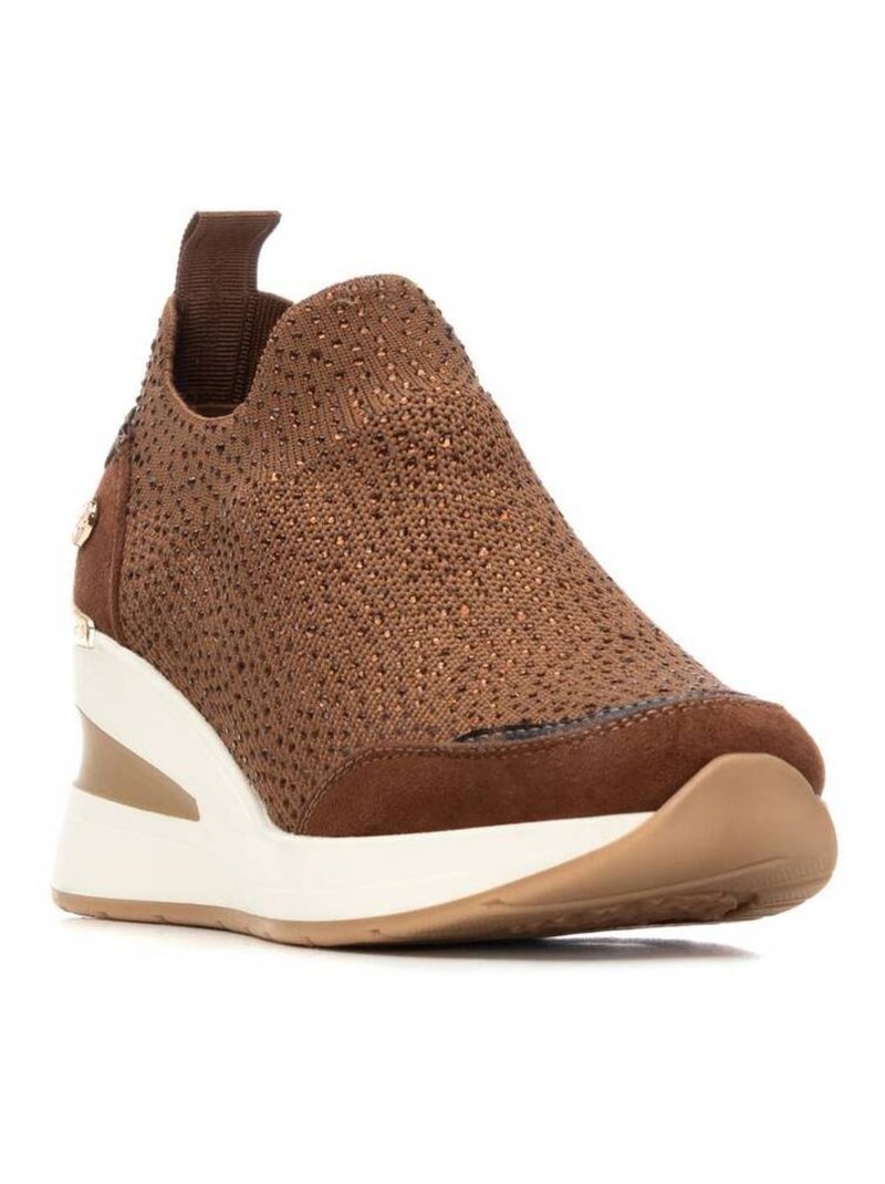 Baskets sport femme élastiques Marron - Kiabi