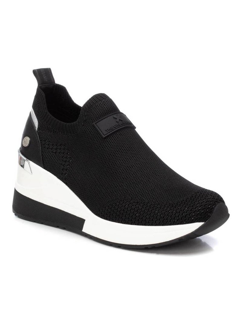 Baskets sport femme élastiques Noir - Kiabi
