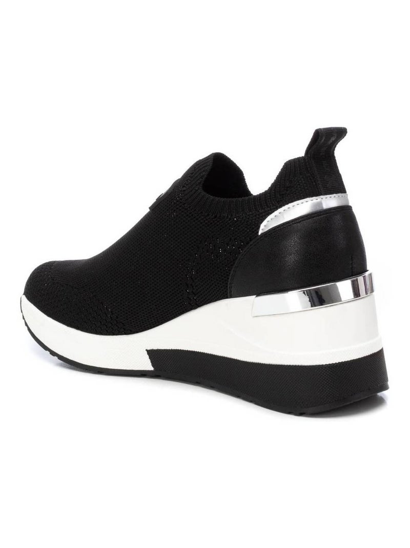 Baskets sport femme élastiques Noir - Kiabi