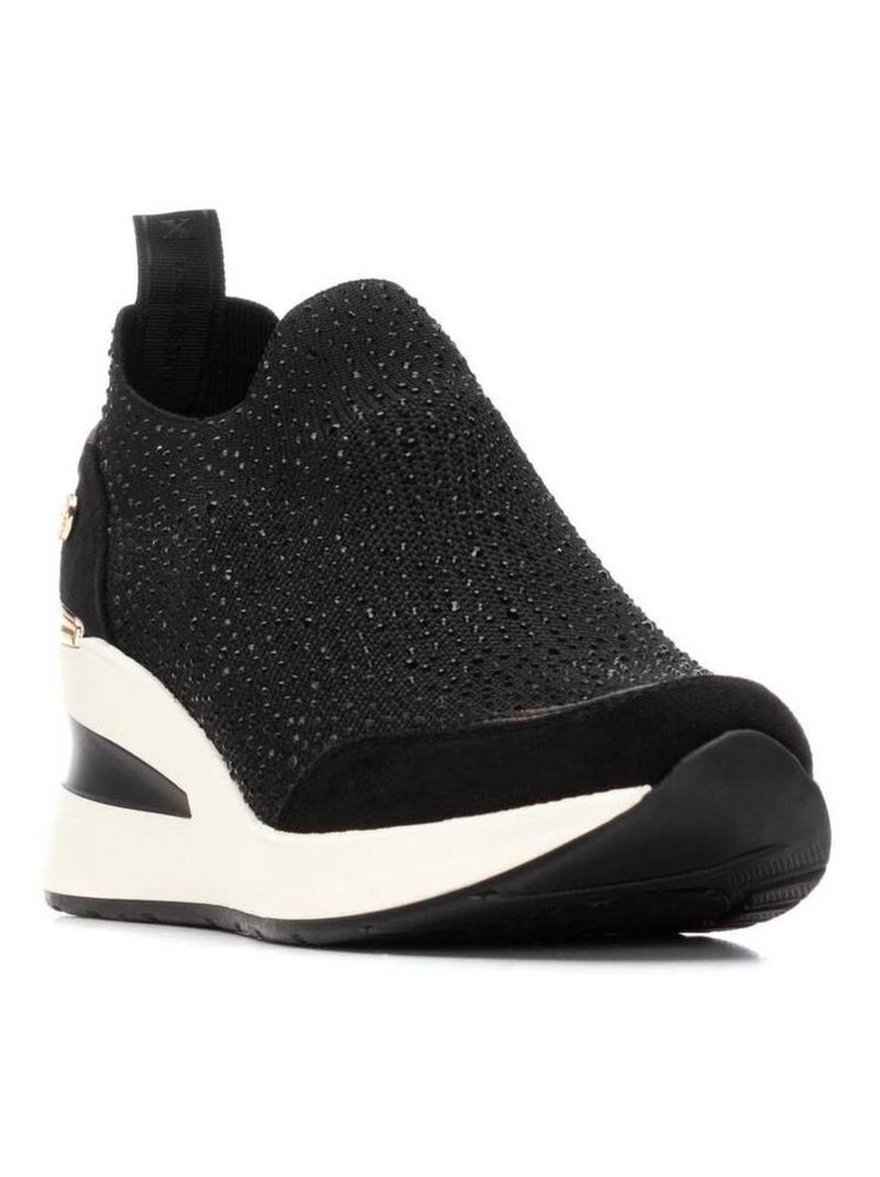 Baskets sport femme élastiques Noir - Kiabi