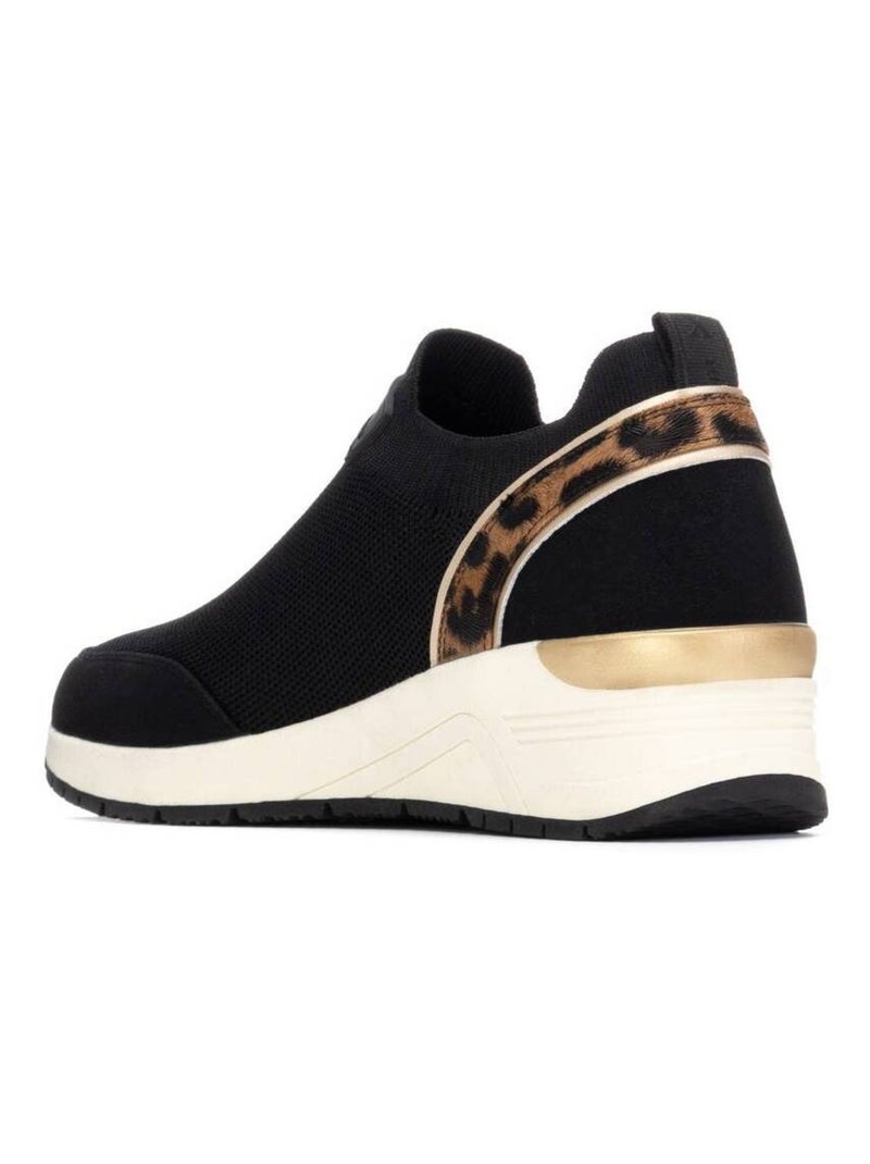 Baskets sport femme élastiques Noir - Kiabi