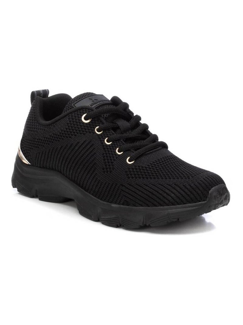 Baskets sport femme élastiques Noir - Kiabi