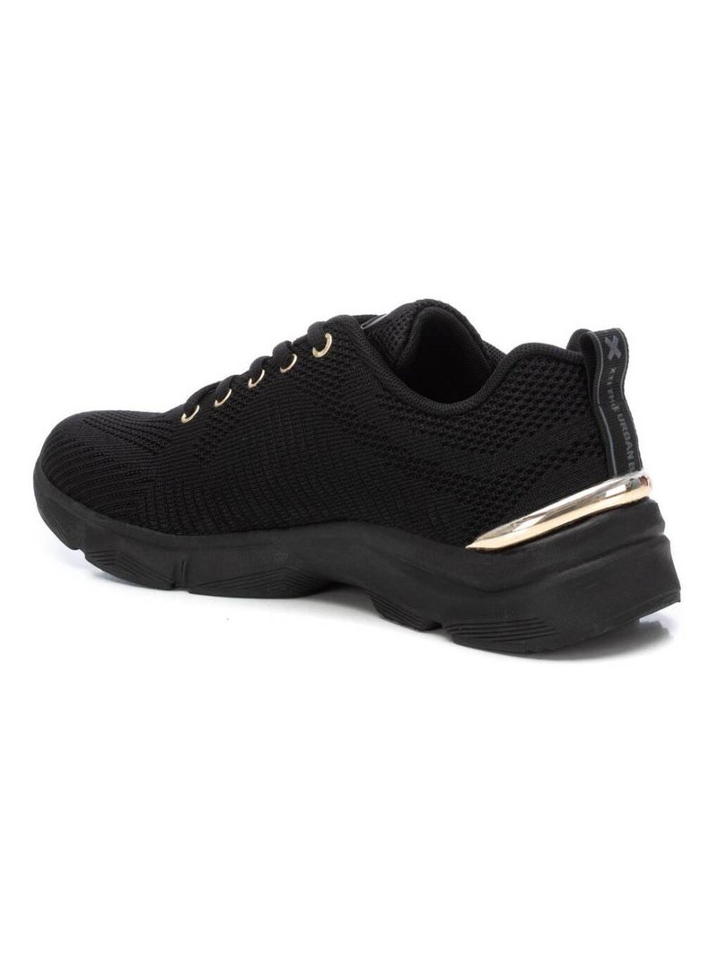 Baskets sport femme élastiques Noir - Kiabi