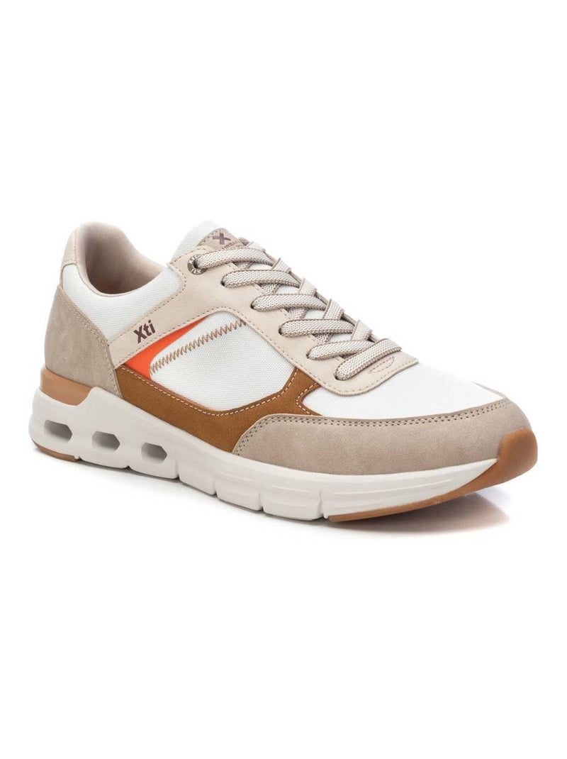 Baskets sport homme à lacets Beige - Kiabi
