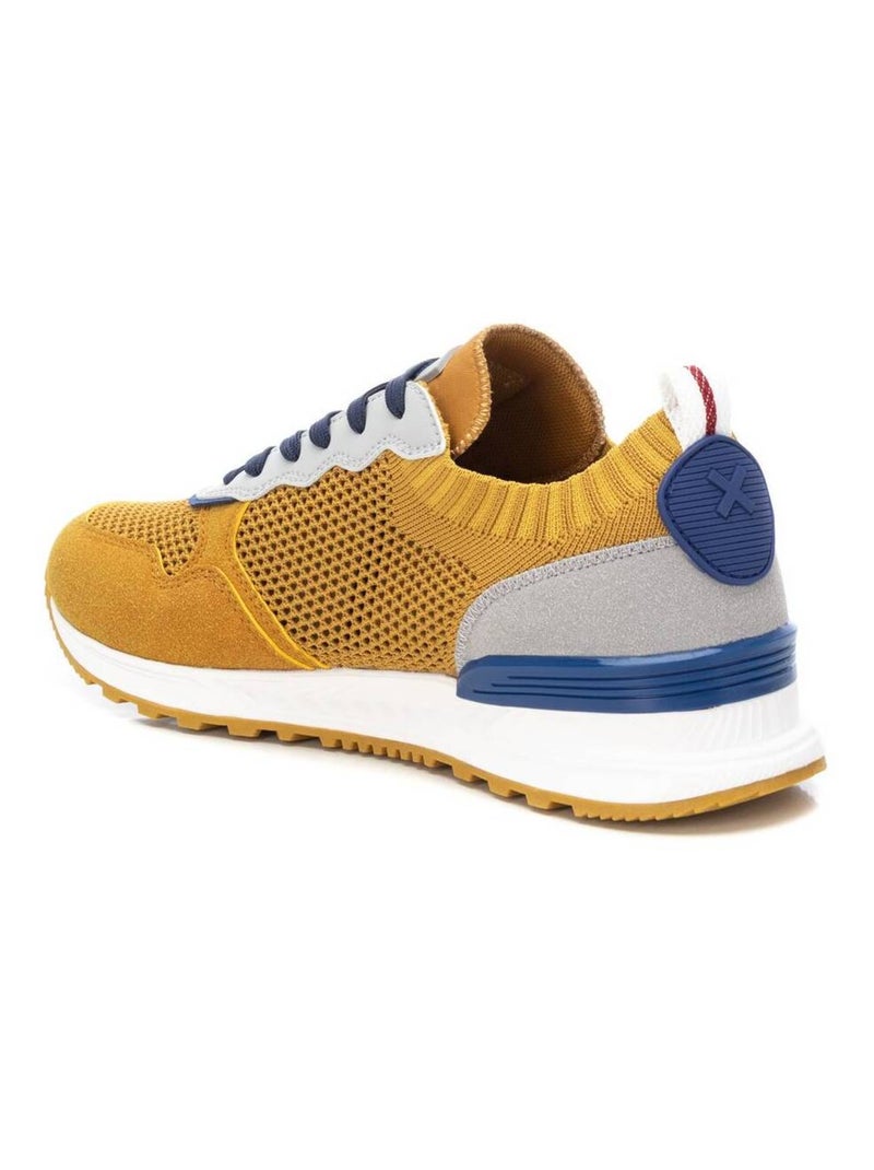 Baskets sport homme à lacets Jaune moutarde - Kiabi