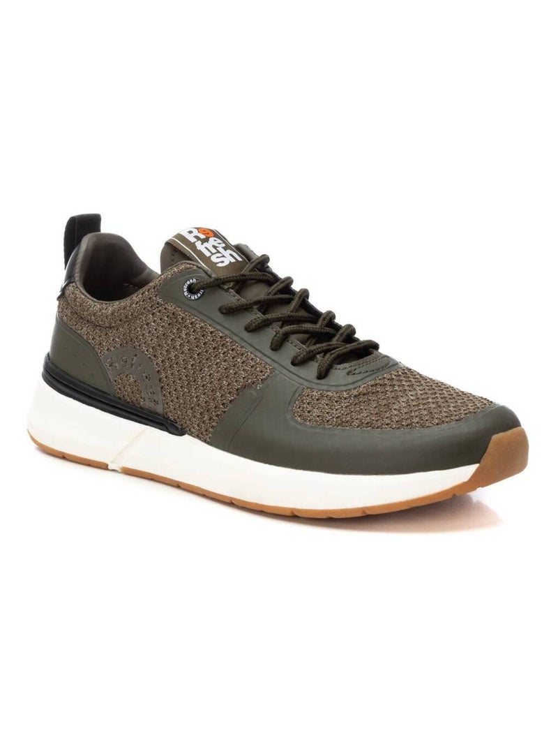 Baskets sport homme à lacets Kaki - Kiabi