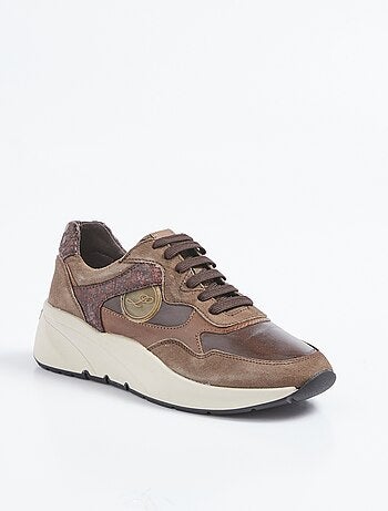 Baskets sportswear en cuir multimatières - AFIBEL