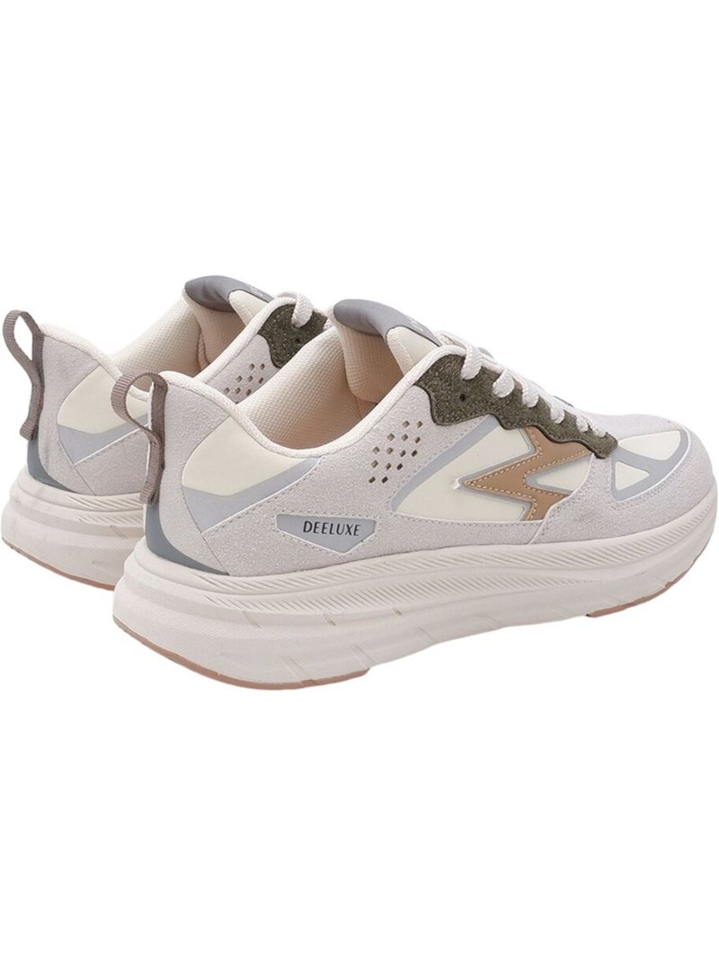 Baskets sportwear à semelle épaisse et design contrasté 'Deeluxe' Blanc - Kiabi