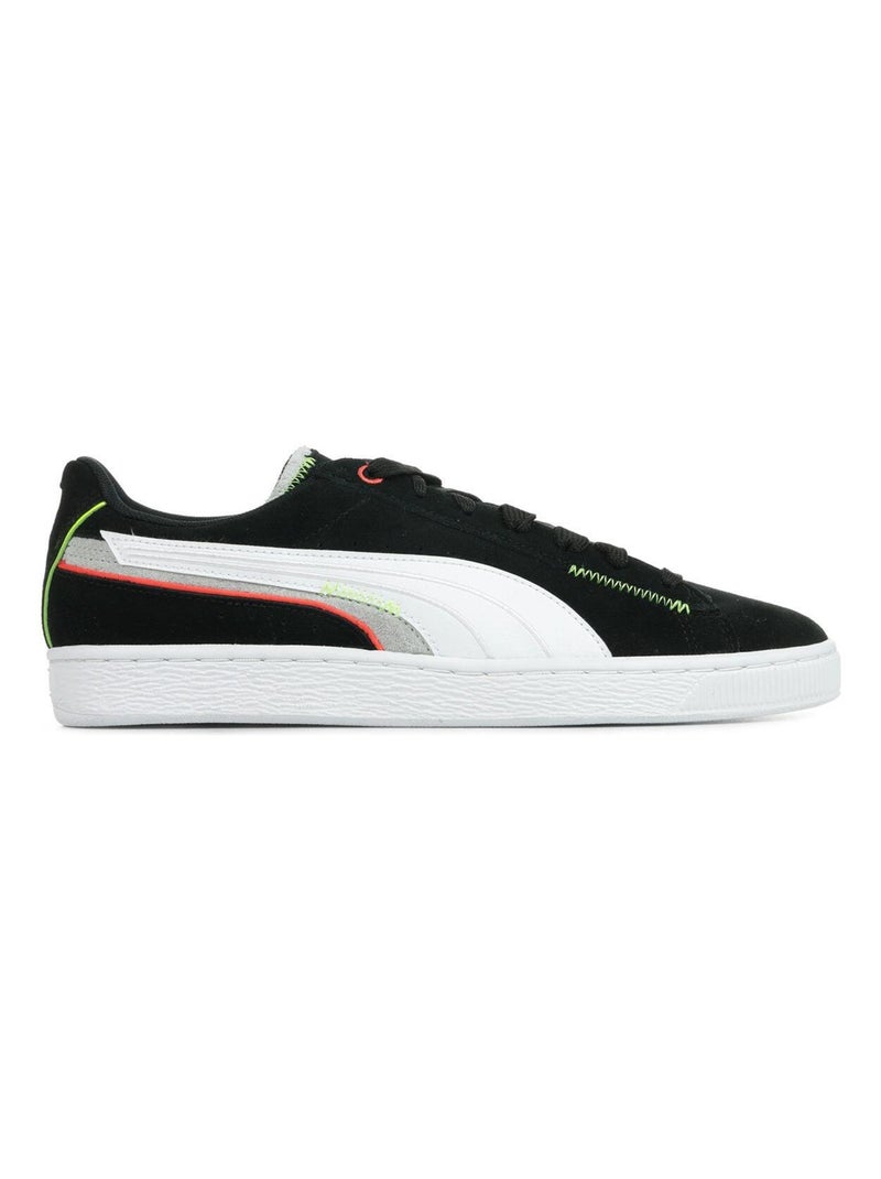 Baskets Suede Displaced Noir Blanc - Kiabi