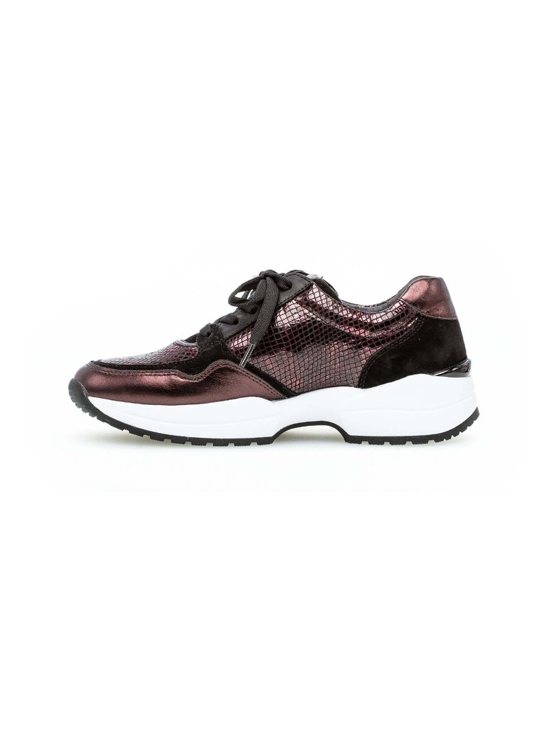 Baskets tendance  en cuir Gabor Rouge - Kiabi