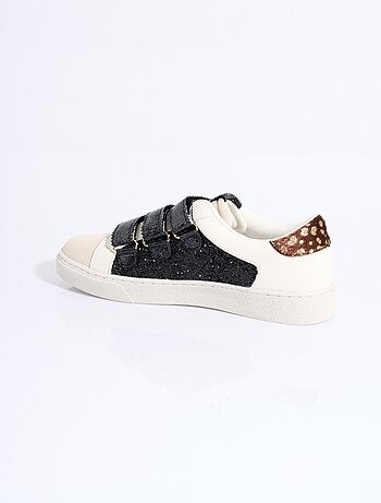 Baskets tendance multimatières à scratchs
