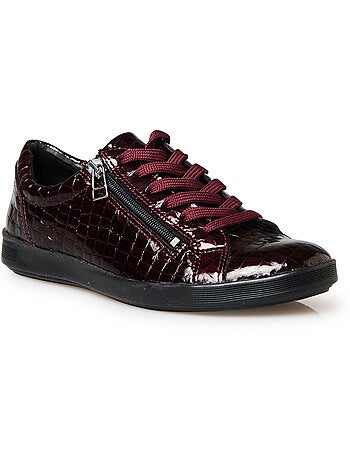 Baskets tout cuir semelle amovible - PEDICONFORT
