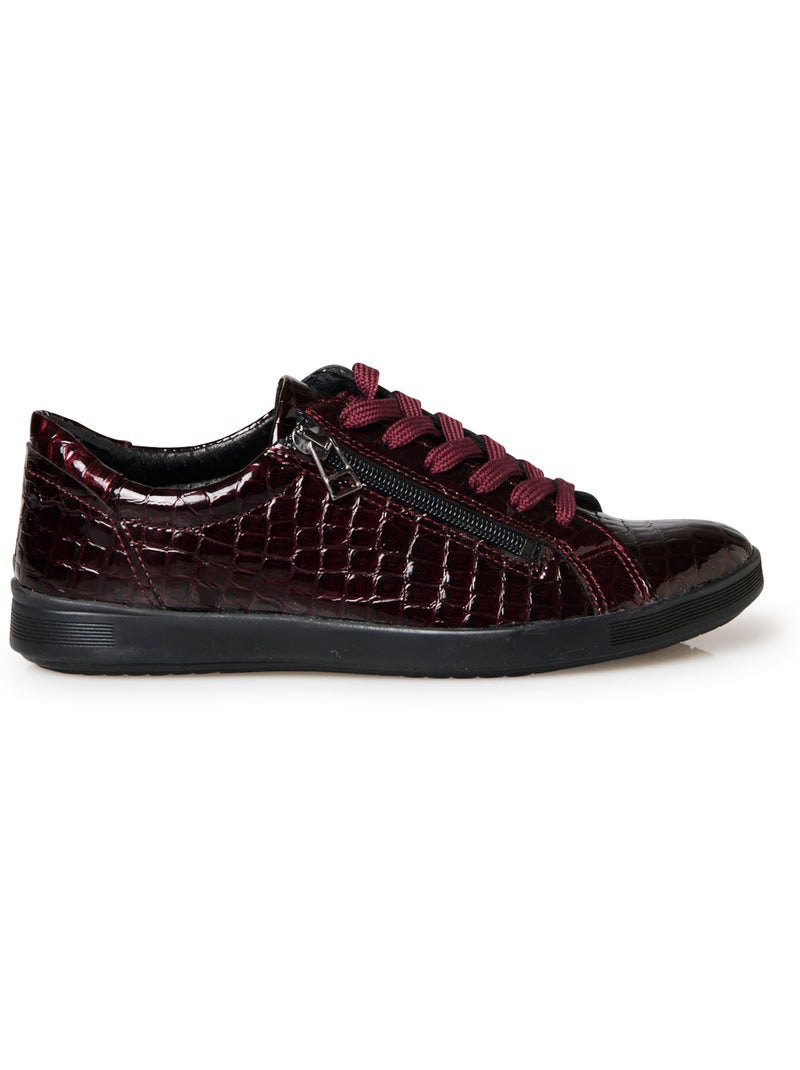 Baskets tout cuir semelle amovible - PEDICONFORT Bordeaux - Kiabi