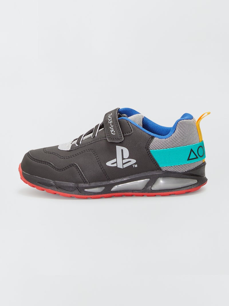 Baskets tricolores 'Playstation' noir - Kiabi