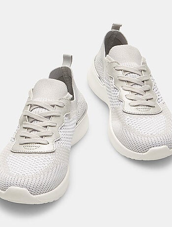 Baskets tricot ajouré à lacets BATA