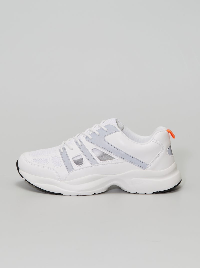 Baskets type running blanc - Kiabi