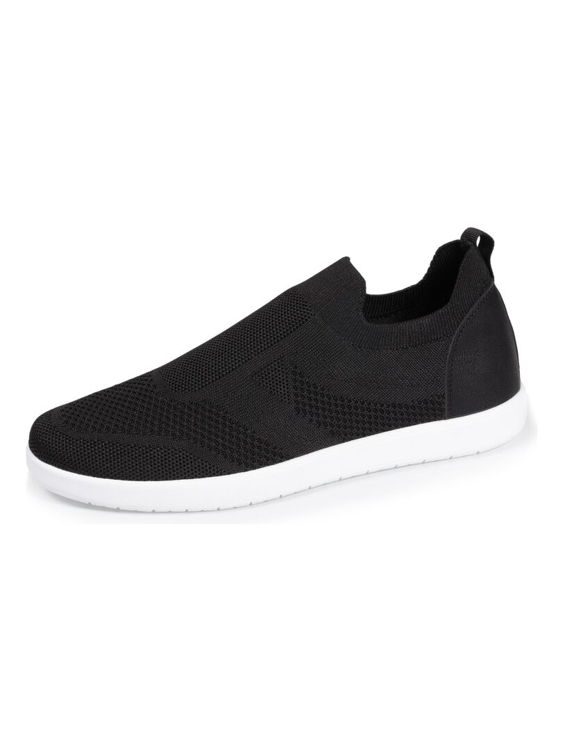Chaussons Confort Extrême Homme - ISOTONER - Noir Chiné - Semelle Everywear™ - Tissu En Polaire