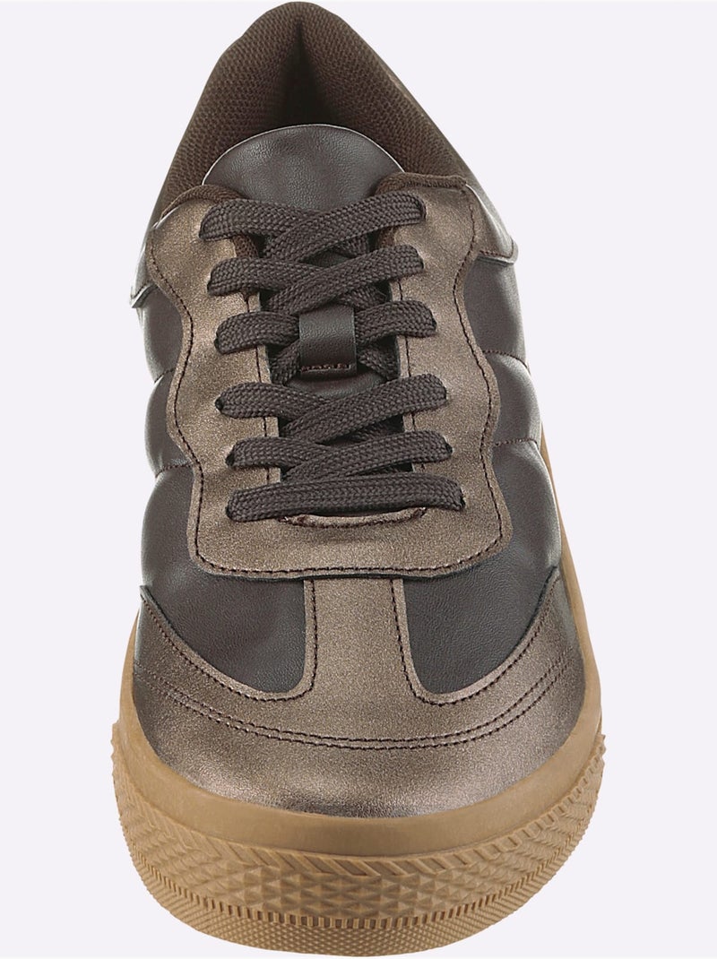 Baskets Végan - Taille Standard - Helline Marron - Kiabi